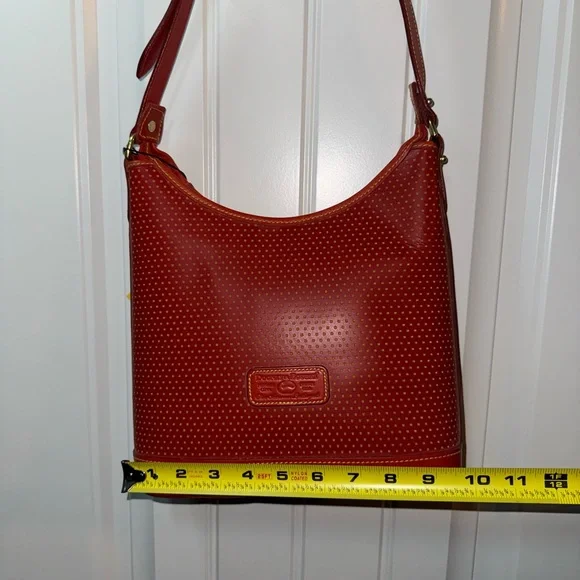 Dooney & Bourke Red Leather Shoulder Bag - Picture 4 of 5